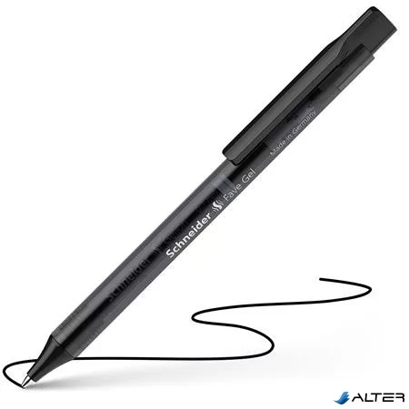 Zseléstoll, 0,4 mm, nyomógombos, SCHNEIDER "Fave Gel", fekete