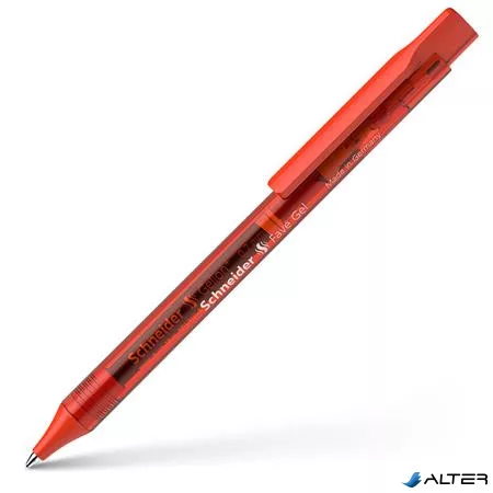 Zseléstoll, 0,4 mm, nyomógombos, SCHNEIDER "Fave Gel", piros
