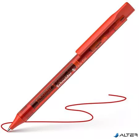 Zseléstoll, 0,4 mm, nyomógombos, SCHNEIDER "Fave Gel", piros