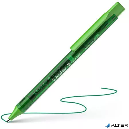 Zseléstoll, 0,4 mm, nyomógombos, SCHNEIDER "Fave Gel", zöld