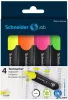 Szövegkiemelő készlet, 1-5 mm, SCHNEIDER "Job 150", 4 különböző szín