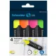 Szövegkiemelő készlet, 1-5 mm, SCHNEIDER "Job 150", 4 különböző szín