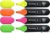 Szövegkiemelő készlet, 1-5 mm, SCHNEIDER "Job 150", 4 különböző szín