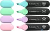 Szövegkiemelő készlet, 1-5 mm, SCHNEIDER "Job Pastel", 4 különböző pasztell szín