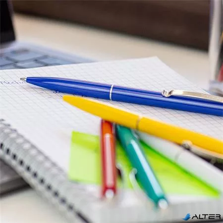 Golyóstoll, 0,5 mm, nyomógombos, SCHNEIDER "K15", kék