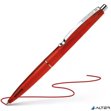 Golyóstoll, 0,5 mm, nyomógombos, SCHNEIDER "K20 Icy", piros