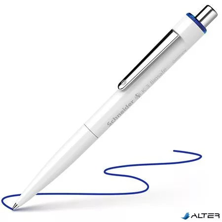 Golyóstoll, 0,5 mm, nyomógombos, SCHNEIDER 'K3 Biosafe', kék