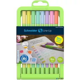   Tűfilc készlet, 0,4 mm, SCHNEIDER "Line-Up Pastel", 8 különböző pasztell szín