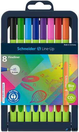 Tűfilc készlet, 0,4 mm, SCHNEIDER 'Line-Up', 8 különböző szín