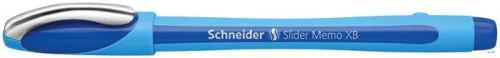 Golyóstoll, 0,7 mm, kupakos, SCHNEIDER "Slider Memo XB", kék