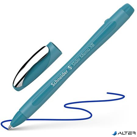 Golyóstoll, 0,7 mm, kupakos, SCHNEIDER "Slider Memo XB", pávakék
