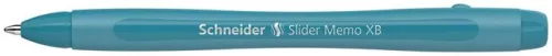 Golyóstoll, 0,7 mm, kupakos, SCHNEIDER 'Slider Memo XB', pávakék