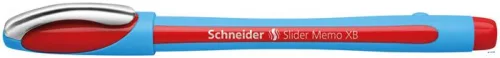 Golyóstoll, 0,7 mm, kupakos, SCHNEIDER "Slider Memo XB", piros