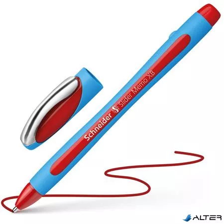 Golyóstoll, 0,7 mm, kupakos, SCHNEIDER "Slider Memo XB", piros