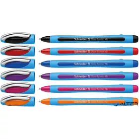   Golyóstoll készlet, 0,7 mm, kupakos, SCHNEIDER 'Slider Memo XB', vegyes színek