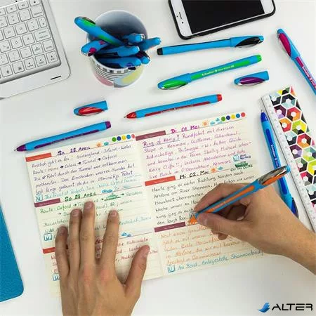 Golyóstoll, 0,7 mm, kupakos, SCHNEIDER 'Slider Memo XB', zöld