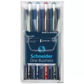   Rollertoll készlet, 0,6 mm, "SCHNEIDER "One Business", 4 szín