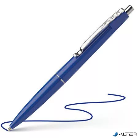 Golyóstoll, 0,5 mm, nyomógombos, SCHNEIDER "Office", kék