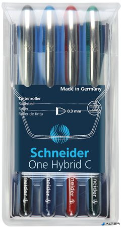 Rollertoll készlet, 0,3 mm, SCHNEIDER "One Hybrid C", 4 szín