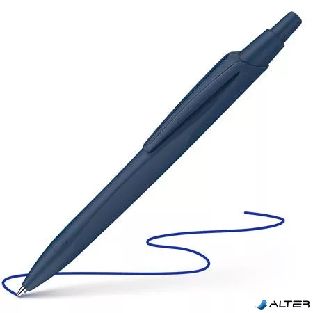 Golyóstoll, 0,5 mm, nyomógombos, sötétkék színű tolltest, SCHNEIDER 'Reco', kék