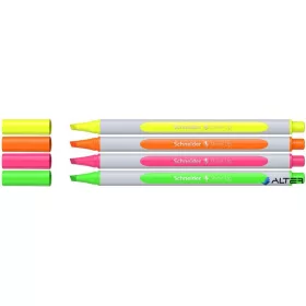   Szövegkiemelő toll készlet, 1-4 mm, SCHNEIDER "Shine-Up", 4 különböző szín
