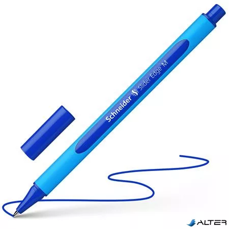 Golyóstoll, 0,5 mm, kupakos, SCHNEIDER "Slider Edge M", kék