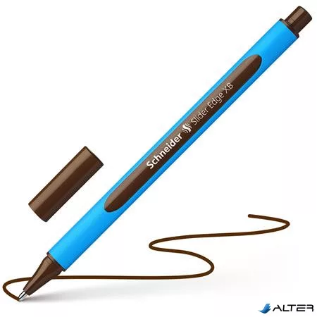 Golyóstoll, 0,7 mm, kupakos, SCHNEIDER "Slider Edge XB", barna
