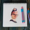 Golyóstoll, 0,7 mm, kupakos, SCHNEIDER "Slider Edge XB Pastel", flamingó