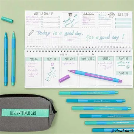 Golyóstoll, 0,7 mm, kupakos, SCHNEIDER "Slider Edge XB Pastel", menta