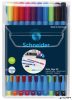 Golyóstoll készlet, 0,7 mm, kupakos, SCHNEIDER "Slider Edge XB", vegyes színek
