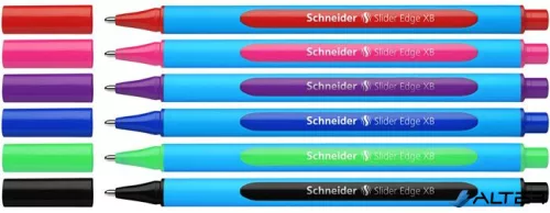 Golyóstoll készlet, 0,7 mm, kupakos, SCHNEIDER "Slider Edge XB", vegyes színek