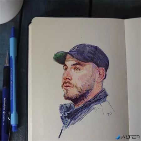 Golyóstoll, 0,7 mm, kupakos, SCHNEIDER 'Slider Edge XB', világoskék