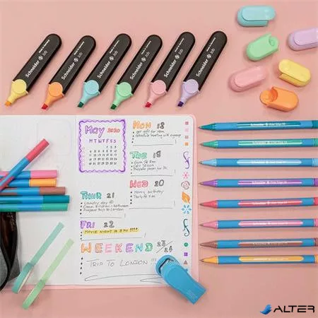 Golyóstoll, 0,7 mm, kupakos, SCHNEIDER 'Slider Edge XB Pastel', óceán