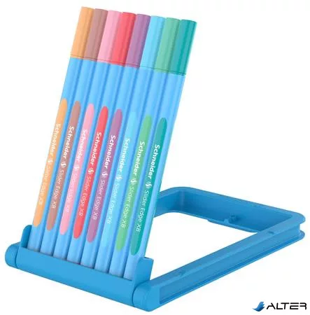 Golyóstoll készlet, 0,7 mm, kupakos, SCHNEIDER 'Slider Edge XB Pastel', 8 különböző pasztell szín