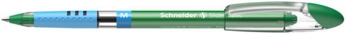 Golyóstoll, 0,5 mm, kupakos, SCHNEIDER 'Slider Basic M', zöld