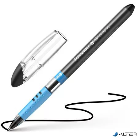 Golyóstoll, 0,7 mm, kupakos, SCHNEIDER 'Slider Basic XB', fekete