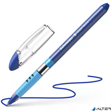 Golyóstoll, 0,7 mm, kupakos, SCHNEIDER 'Slider Basic XB', kék