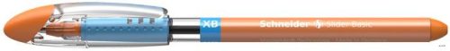 Golyóstoll, 0,7 mm, kupakos, SCHNEIDER 'Slider Basic XB', narancssárga