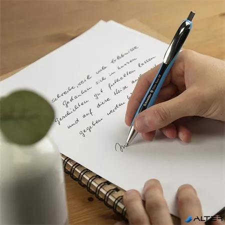 Golyóstoll, 0,7 mm, nyomógombos, SCHNEIDER 'Slider Rave XB', kék