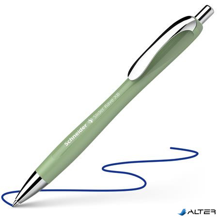Golyóstoll, 0,7 mm, nyomógombos, SCHNEIDER "Slider Rave XB", organikus zöld