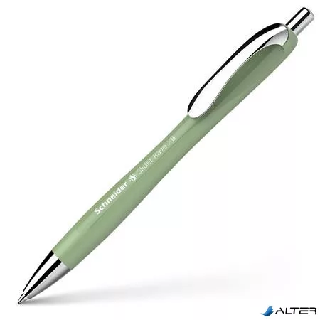 Golyóstoll, 0,7 mm, nyomógombos, SCHNEIDER "Slider Rave XB", organikus zöld