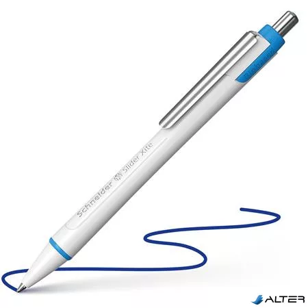 Golyóstoll, 0,7 mm, nyomógombos, SCHNEIDER 'Slider Xite', kék