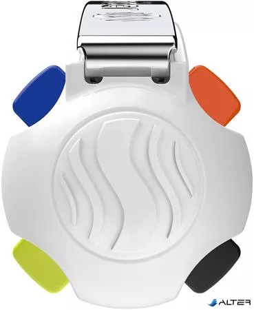 Golyóstoll, 0,5 mm, nyomógombos, négyszínű, SCHNEIDER "Take 4 Neon", narancs-fehér