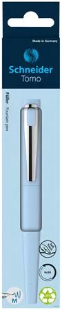 Töltőtoll, M-es, SCHNEIDER 'Tomo', jégkék