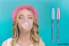 Golyóstoll, 0,5 mm, kupakos, SCHNEIDER "Tops 505 M Bubble Gum" kék, limitált kiadás