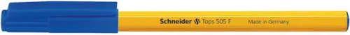 Golyóstoll, 0,3 mm, kupakos, SCHNEIDER "Tops 505 F", kék