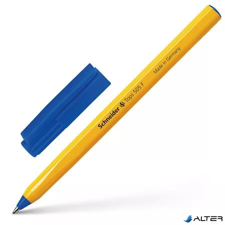 Golyóstoll, 0,3 mm, kupakos, SCHNEIDER "Tops 505 F", kék