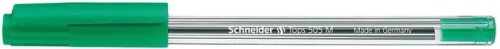 Golyóstoll, 0,5 mm, kupakos, SCHNEIDER "Tops 505 M", zöld