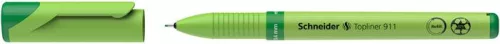 Tűfilc, 0,4 mm, cserélhető betétes, SCHNEIDER "Topliner 911", zöld