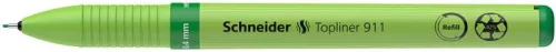 Tűfilc, 0,4 mm, cserélhető betétes, SCHNEIDER "Topliner 911", zöld